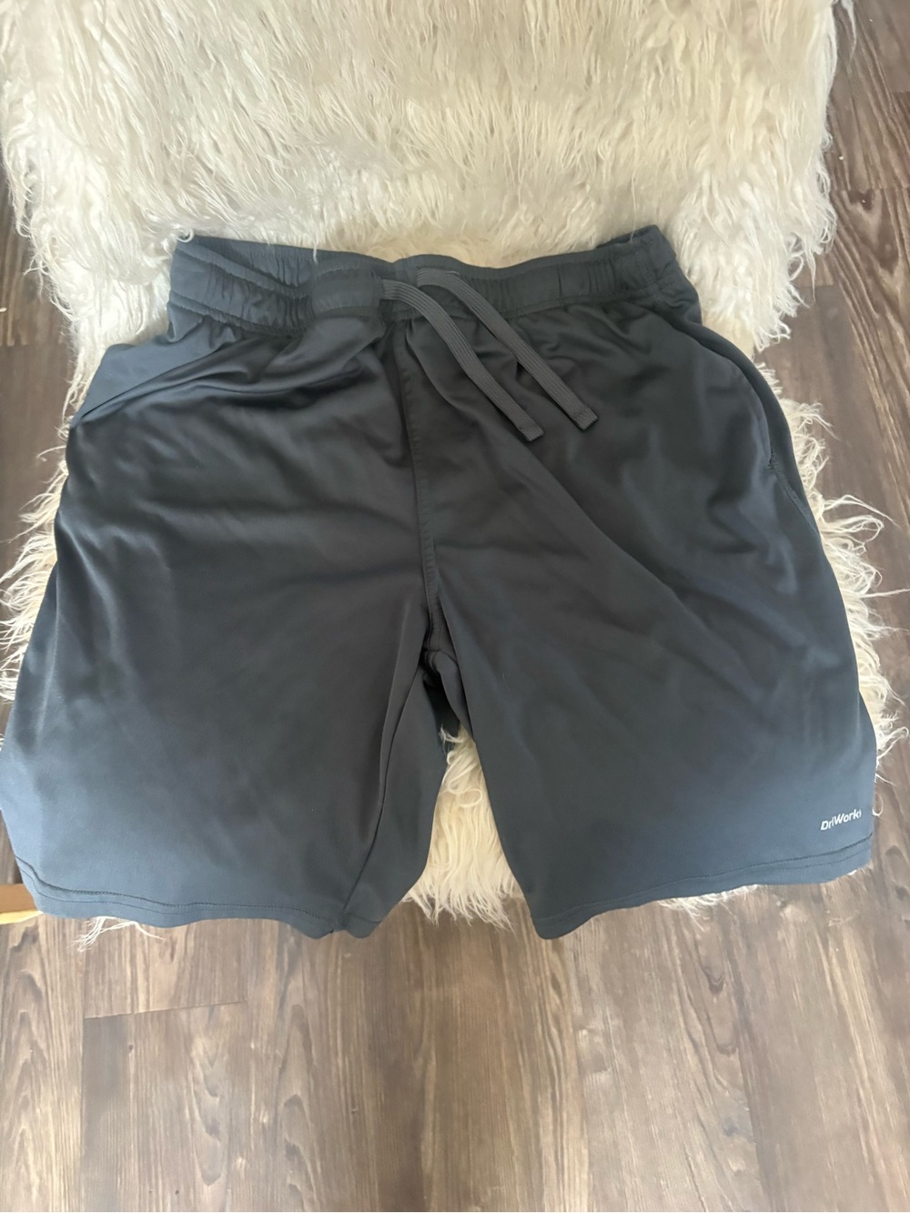 🏀 ATHLETIC WORKS Boys Charcoal Grey Athletic Shorts 🏀